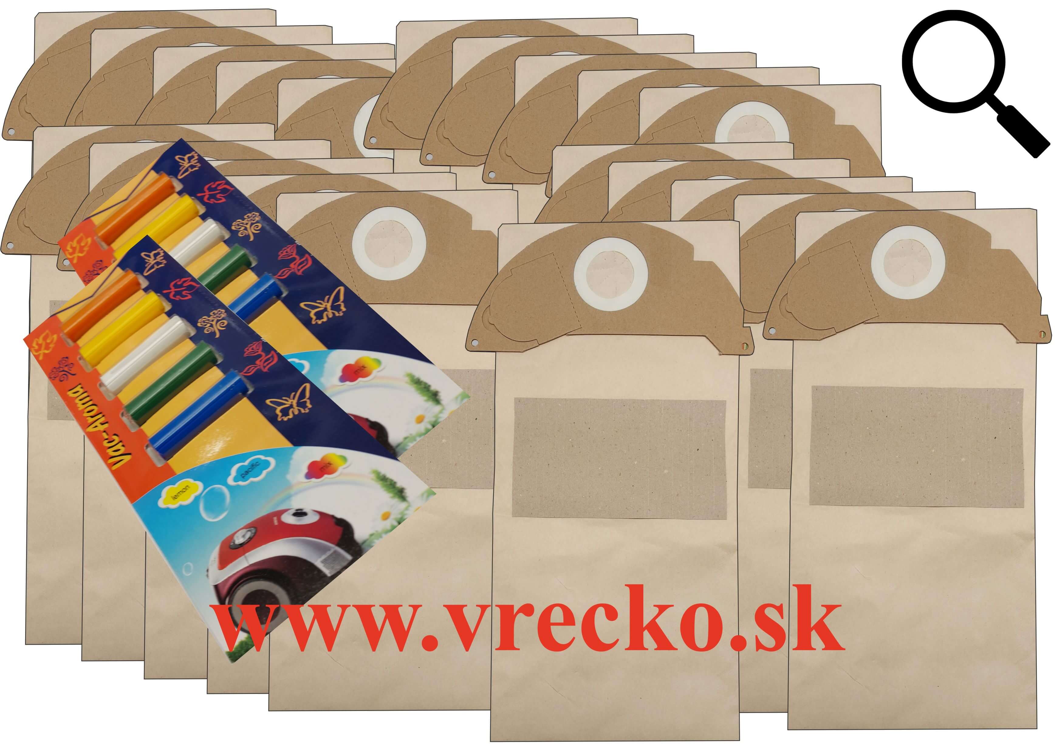 Krcher 2024 PT - zvhodnen balenie typ D - papierovvch vreciek do vysvaa + 10 ks rznych vn do vysvaov v cene 7,98 ZDARMA (celkovo vreciek 21 ks)