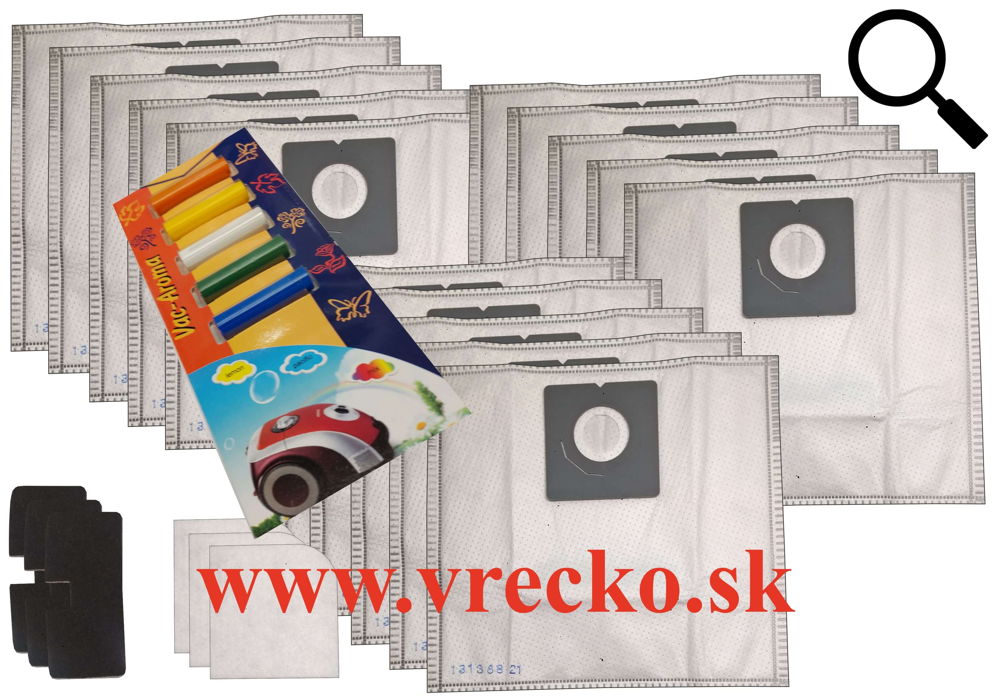 Sencor SVC 45 BK - zvhodnen balenie typ H - textilnch vreciek do vysvaa + 5 ks rznych vn do vysvaov v cene 3,99 ZDARMA (celkovo vreciek 15 ks)