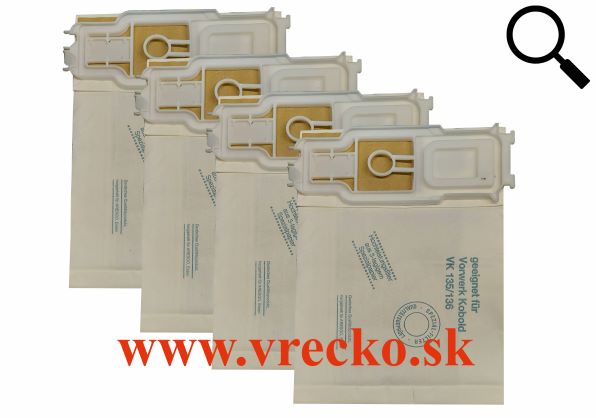 Vorwerk Gr. VK 135-136 papierové vrecká, sáčky do vysávača, 4ks