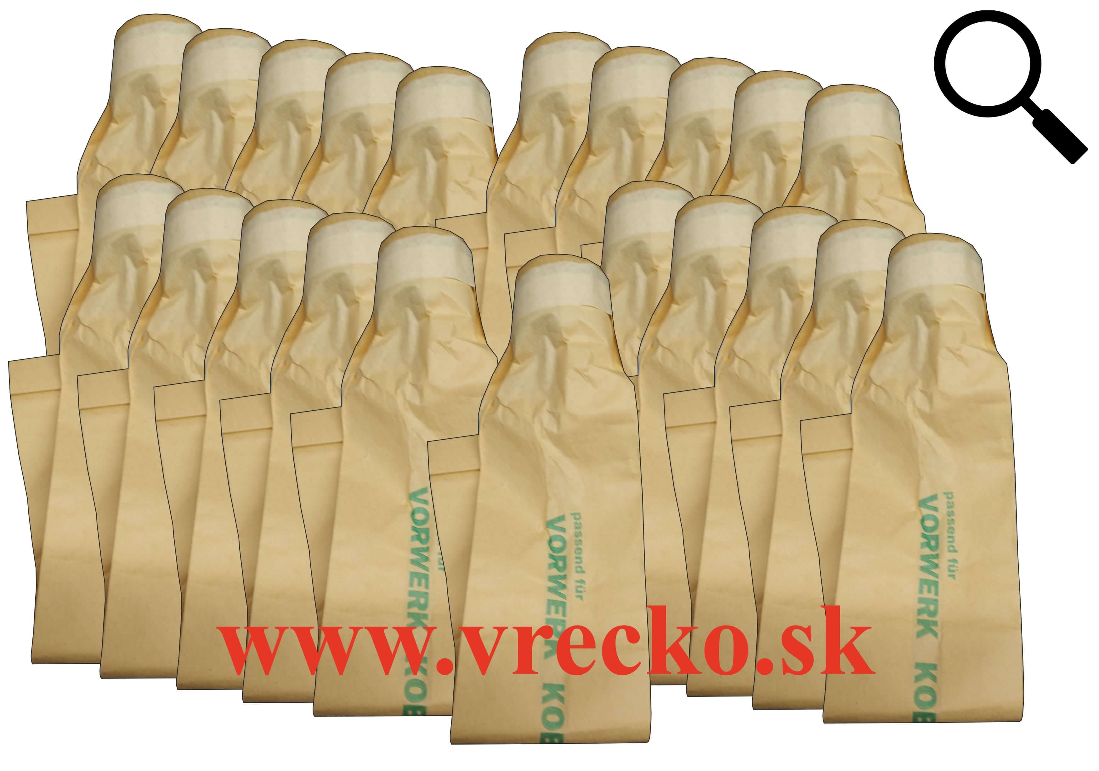 Vorwerk Folleto VK 116 - Papierové vrecká do vysávača XXL vo zvýhodnenom balení s dopravou zdarma (21ks)