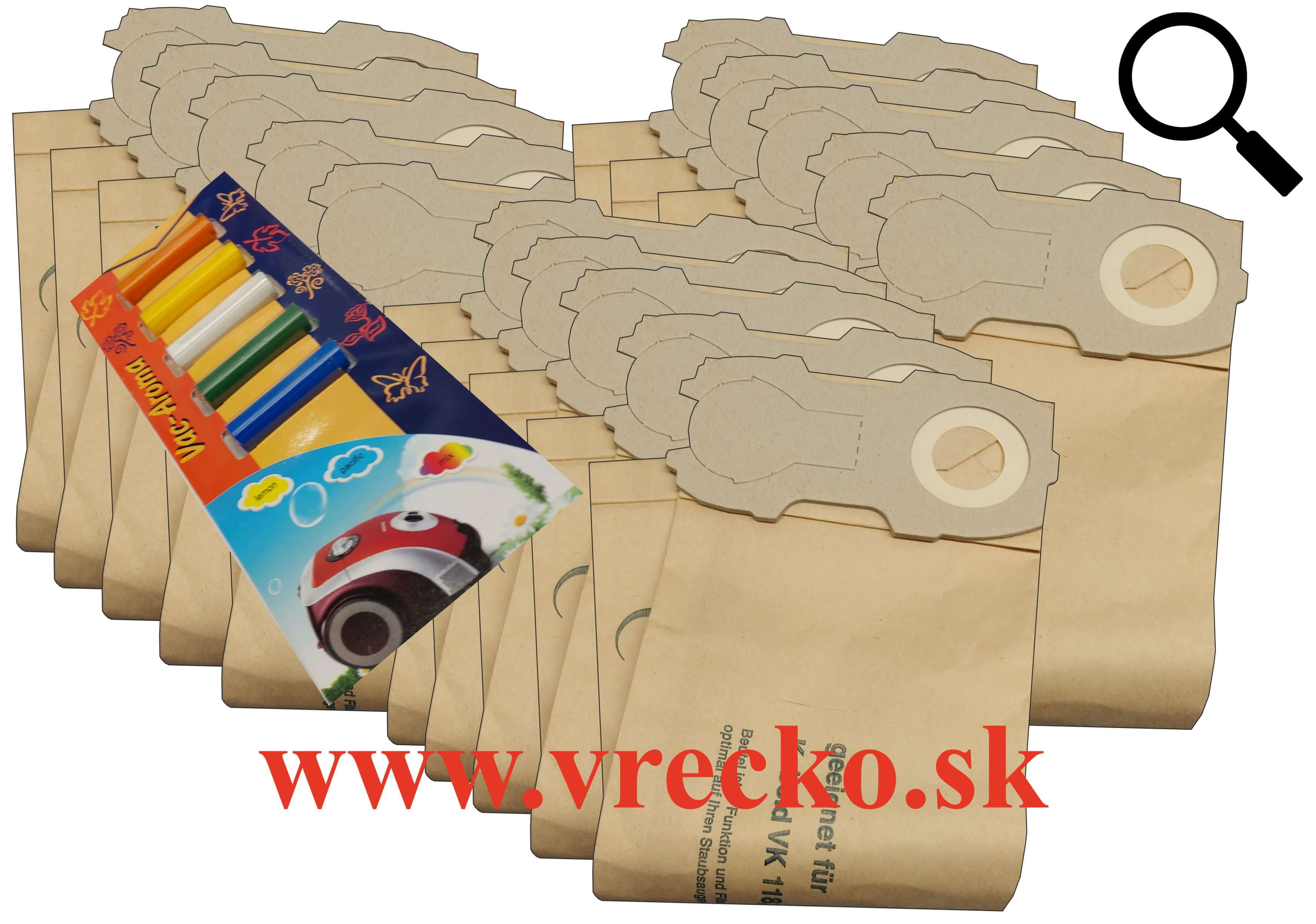 Vorwerk Folleto VK 118-122 - XL zvýhodnené balenie papierových vreciek do vysávača + 5 ks vôní do vysávačov MIX ZDARMA za cenu 3,99 (celkovo vreciek 15 ks)