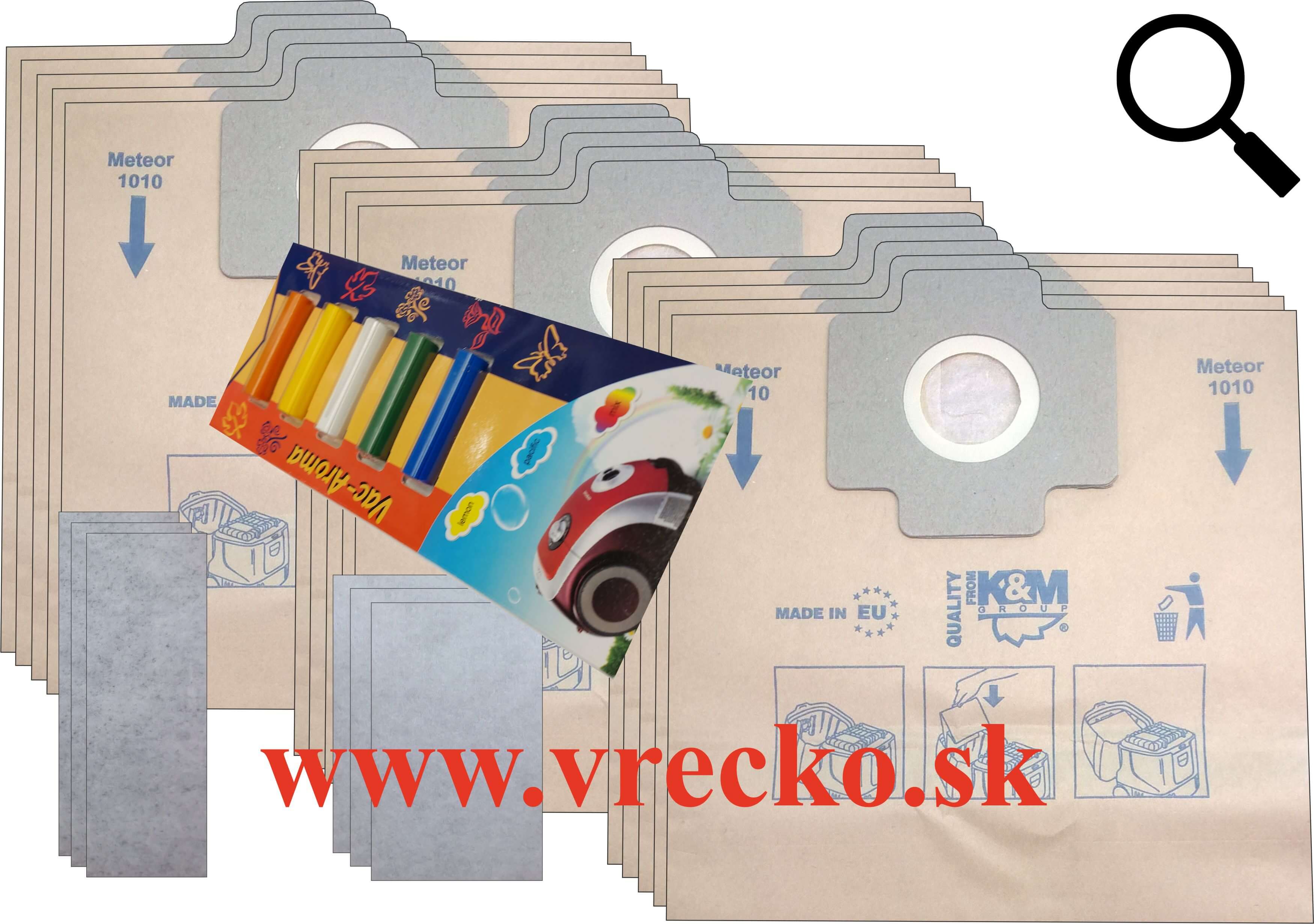 Clatronic BS 1202 IE - XL zvýhodnené balenie papierových vreciek do vysávača + 5 ks vôní do vysávačov MIX ZDARMA za cenu 3,99 (celkovo vreciek 15 ks)