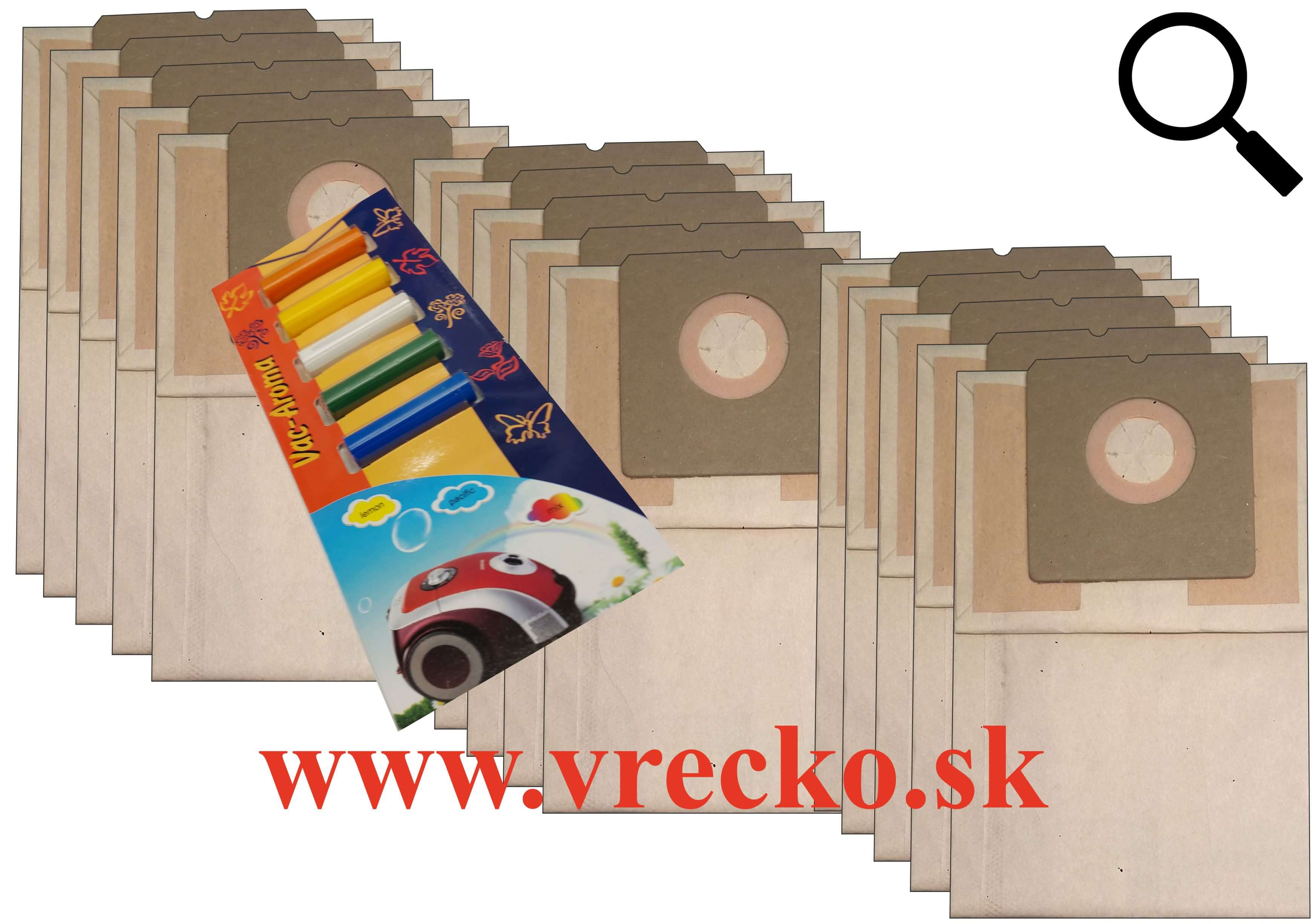 Tesco VC 207 - XL zvýhodnené balenie papierových vreciek do vysávača + 5 ks vôní do vysávačov MIX ZDARMA za cenu 3,99 (celkovo vreciek 15 ks)